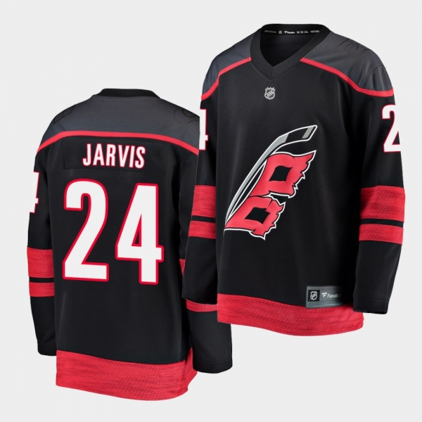 Seth Jarvis Carolina Hurricanes 2020 NHL Draft Black Alternate Men Jersey