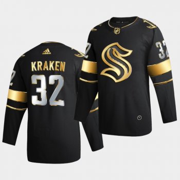 Seattle Kraken 2020-21 Golden Edition Limited Authentic Black Jersey