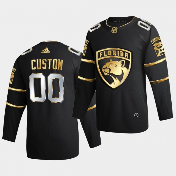 Florida Panthers Custom 2020-21 Golden Edition Limited Authentic Black Jersey