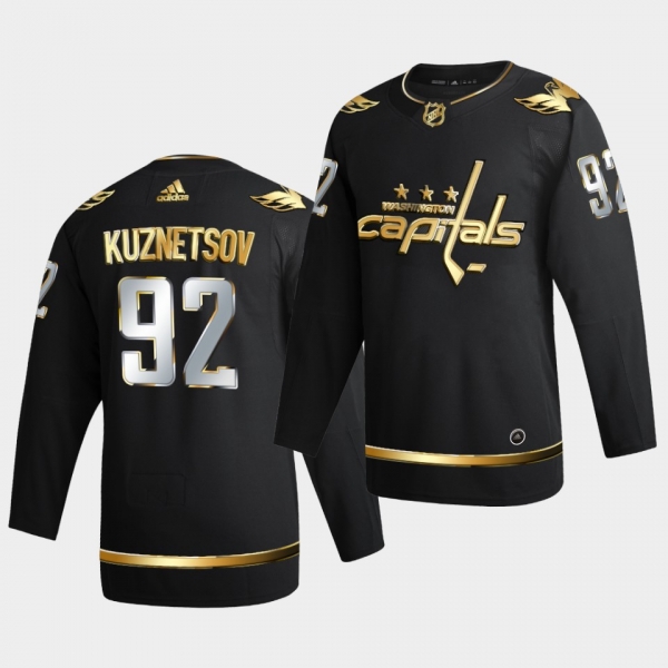 Washington Capitals Evgeny Kuznetsov 2020-21 Golden Edition Limited Authentic Black Jersey