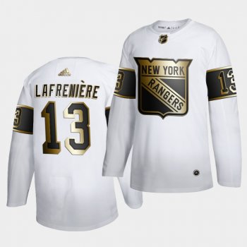 Alexis Lafreniere #13 Rangers 2020-21 Golden Edition Limited Authentic White Jersey