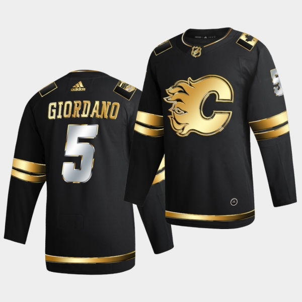 Calgary Flames Mark Giordano 2020-21 Golden Edition Limited Authentic Black Jersey