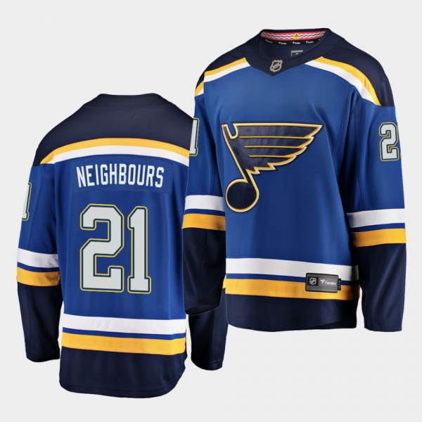 Jake Neighbours St. Louis Blues 2020 NHL Draft Blue Home Men Jersey