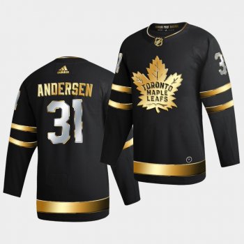 Toronto Maple Leafs Frederik Andersen 2020-21 Golden Edition Limited Authentic Black Jersey