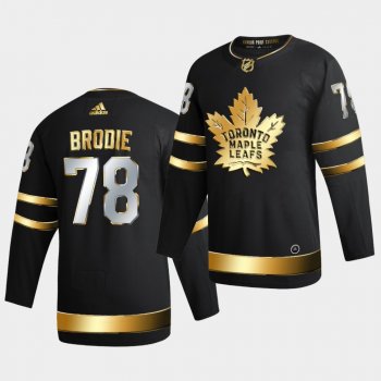 Toronto Maple Leafs T.J. Brodie 2020-21 Golden Edition Limited Authentic Black Jersey