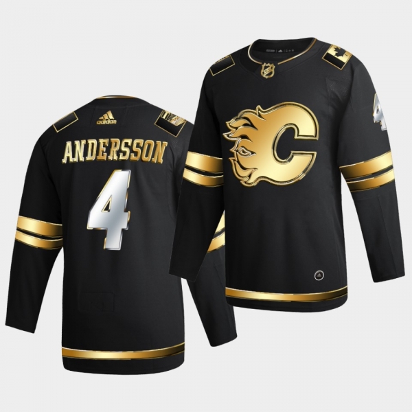 Calgary Flames Rasmus Andersson 2020-21 Golden Edition Limited Authentic Black Jersey