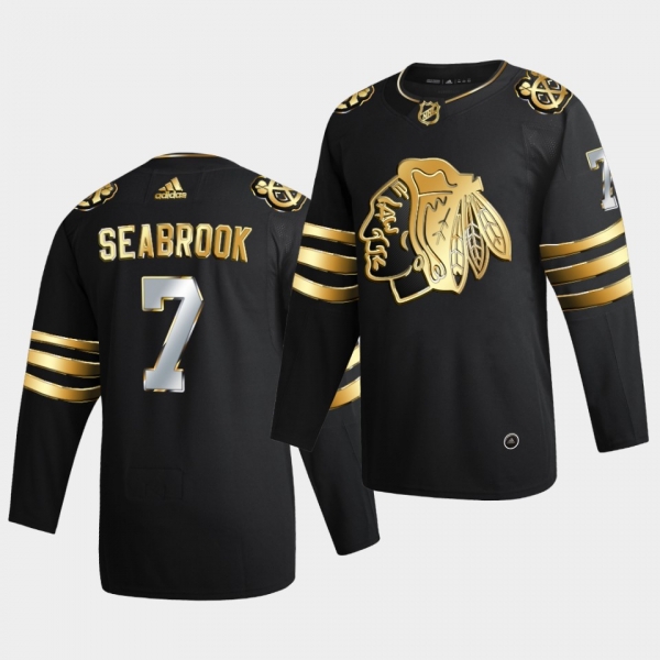 Chicago Blackhawks Brent Seabrook 2020-21 Golden Edition Limited Authentic Black Jersey