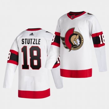 Tim Stutzle #8 Senators 2020-21 2020 NHL Draft Authentic Away White Jersey