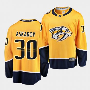 Yaroslav Askarov Nashville Predators 2020 NHL Draft Gold Home Men Jersey