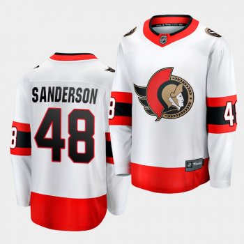 Jake Sanderson Ottawa Senators 2020-21 2020 NHL Draft Men White Away Jersey