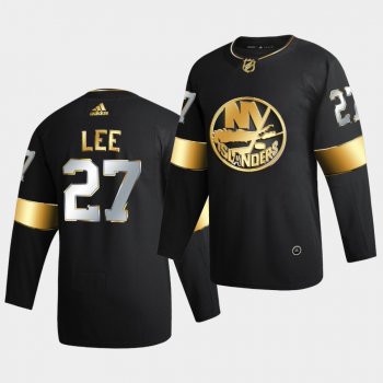 New York Islanders anders lee 2020-21 Golden Edition Limited Authentic Black Jersey