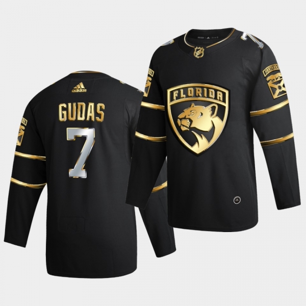 Florida Panthers Radko Gudas 2020-21 Golden Edition Limited Authentic Black Jersey