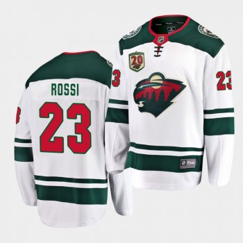 Marco Rossi Minnesota Wild 2020 NHL Draft White Away 20th Anniversary Men Jersey