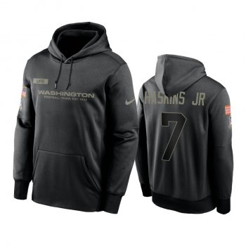 Washington Football Team Dwayne Haskins Jr. Black 2020 Salute To Service Sideline Performance Pullover Hoodie