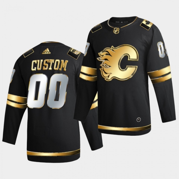 Calgary Flames Custom 2020-21 Golden Edition Limited Authentic Black Jersey