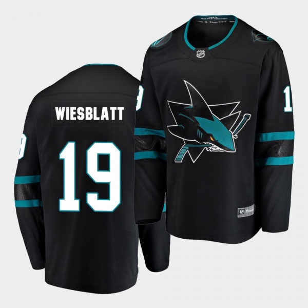 Ozzy Wiesblatt San Jose Sharks 2020 NHL Draft Black Alternate Men Jersey