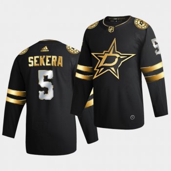 Dallas Stars Andrej Sekera 2020-21 Authentic Golden Limited Edition Black Jersey