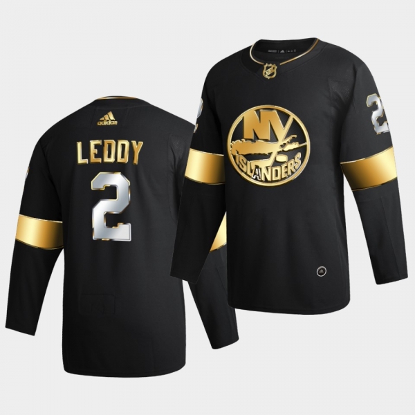 New York Islanders nick leddy 2020-21 Golden Edition Limited Authentic Black Jersey