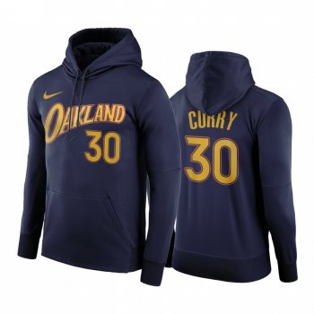 Stephen Curry Golden State Warriors 2020-21 City Edition Hoodie Navy Pullover