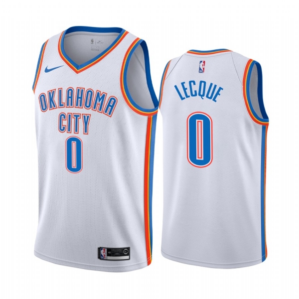 Jalen Lecque Oklahoma City Thunder 2020-21 White Association Edition Jersey 2020 Trade