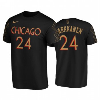 Lauri Markkanen 2020-21 Bulls #24 City Edition Black T-Shirt