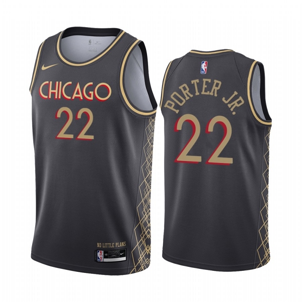 Otto Porter Jr. Chicago Bulls Black Motor City Edition No Little Plans 2020-21 Jersey