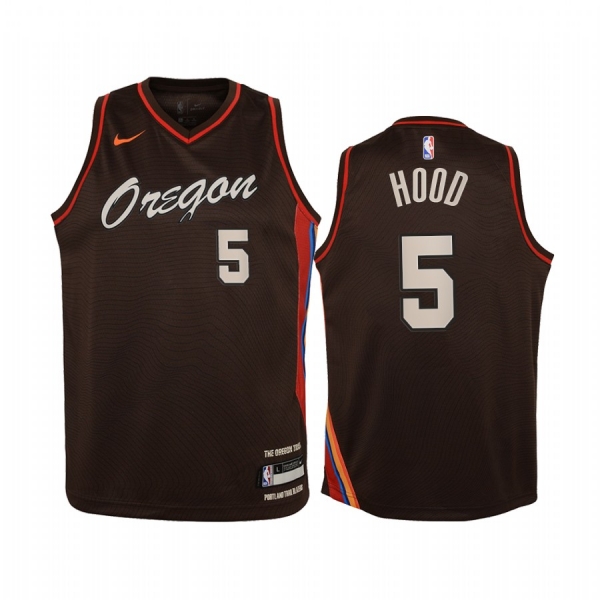 Youth Rodney Hood Portland Trail Blazers 2020-21 City Edition Jersey - Black