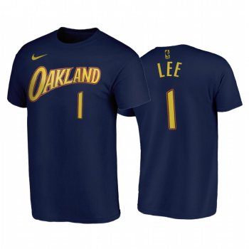 Damion Lee 2020-21 Warriors #1 City Edition Navy T-Shirt Oakland