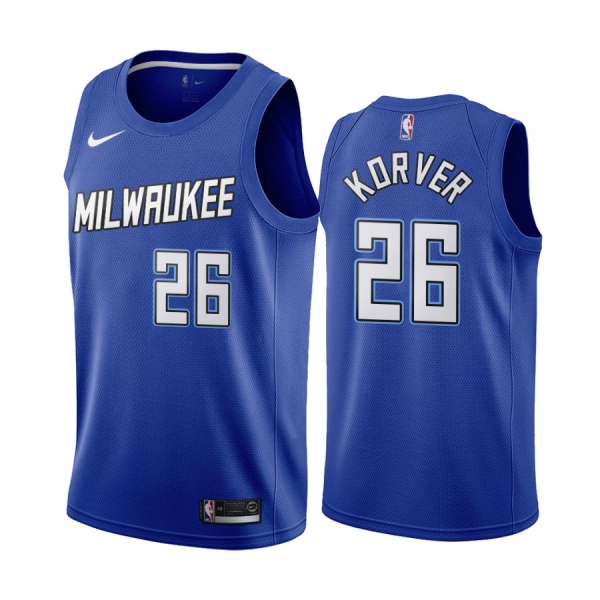 Kyle Korver Milwaukee Bucks Navy City Edition New Uniform 2020-21 Jersey