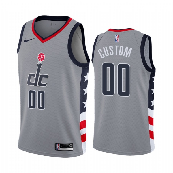 Custom Washington Wizards Gray City Edition 2020-21 Jersey