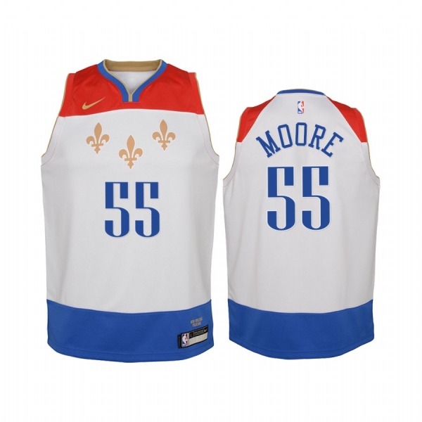 Youth E'Twaun Moore New Orleans Pelicans 2020-21 City Edition Jersey - White