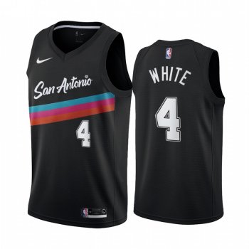 Derrick White San Antonio Spurs Black City Edition Fiesta Colors 2020-21 Jersey