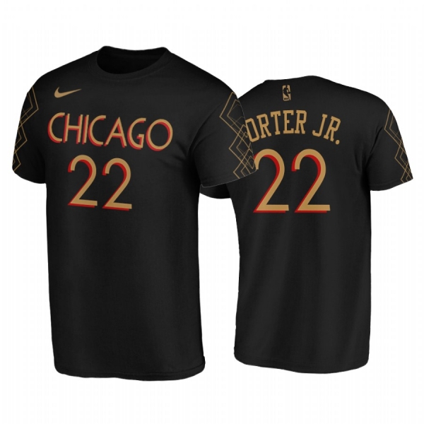 Otto Porter Jr. 2020-21 Bulls #22 City Edition Black T-Shirt