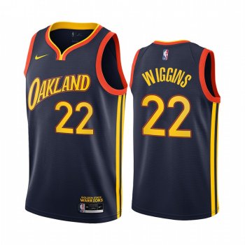 Andrew Wiggins Golden State Warriors Navy City Edition Oakland 2020-21 Jersey