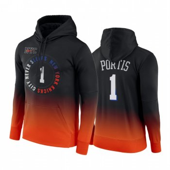 Bobby Portis New York Knicks 2020-21 City Edition Hoodie Black Orange Pullover