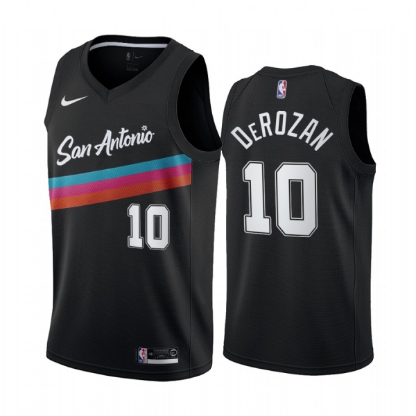 DeMar DeRozan San Antonio Spurs Black City Edition Fiesta Colors 2020-21 Jersey