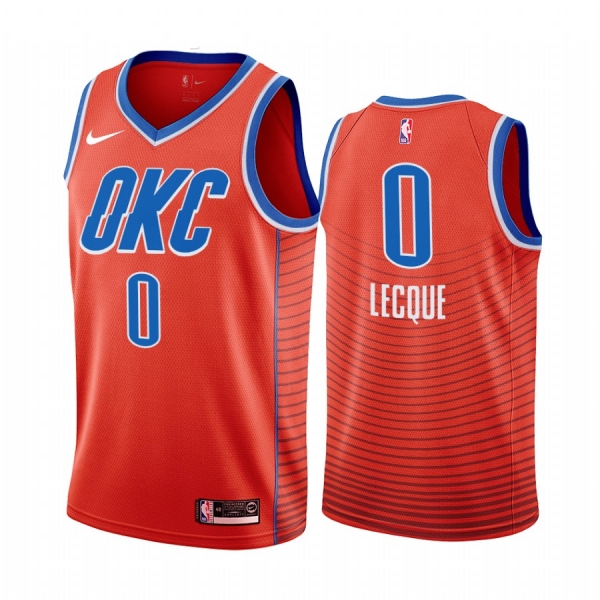 Jalen Lecque Oklahoma City Thunder 2020-21 Orange Statement Edition Jersey 2020 Trade