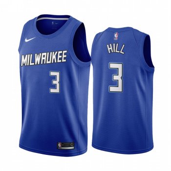 George Hill Milwaukee Bucks Navy City Edition New Uniform 2020-21 Jersey