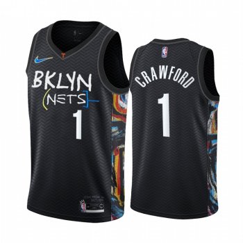 Jamal Crawford Brooklyn Nets Black City Edition Honor Basquiat 2020-21 Jersey