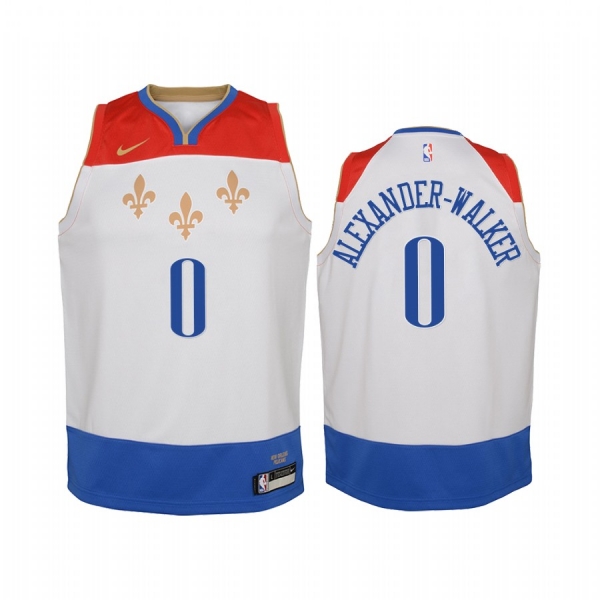 Youth Nickeil Alexander-Walker New Orleans Pelicans 2020-21 City Edition Jersey - White