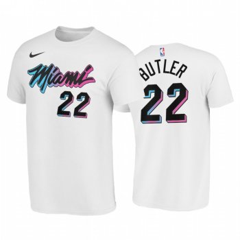 Jimmy Butler 2020-21 Heat #22 City Edition White T-Shirt Vice Logo