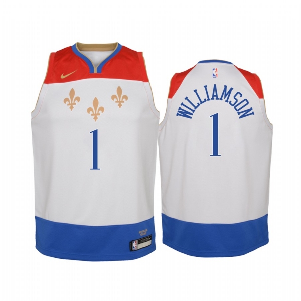 Youth Zion Williamson New Orleans Pelicans 2020-21 City Edition Jersey - White