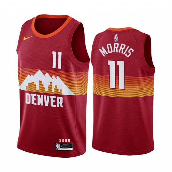 Monte Morris Denver Nuggets 2020-21 Orange City Edition Jersey New Uniform