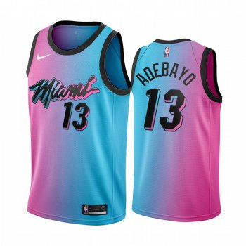 Bam Adebayo Miami Heat Blue Pick City Edition Vice 2020-21 Jersey