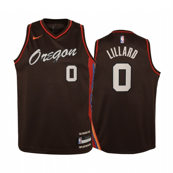 Youth Damian Lillard Portland Trail Blazers 2020-21 City Edition Jersey - Black