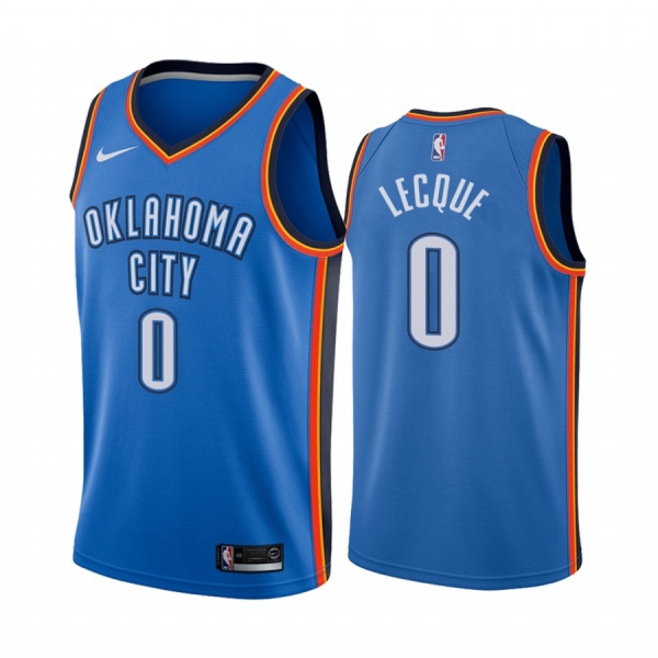 Jalen Lecque Oklahoma City Thunder 2020-21 Blue Icon Edition Jersey 2020 Trade