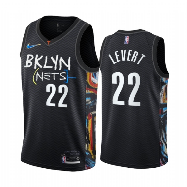 Caris LeVert Brooklyn Nets Black City Edition Honor Basquiat 2020-21 Jersey