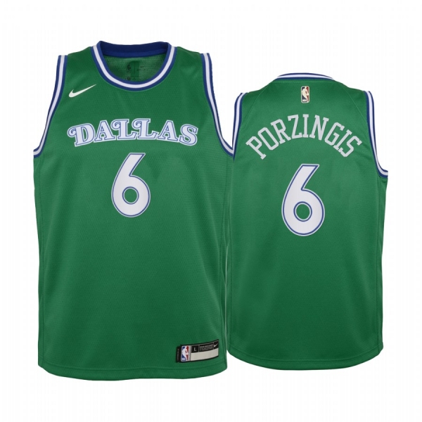 Youth Kristaps Porzingis Dallas Mavericks 2020-21 City Edition Jersey - Green