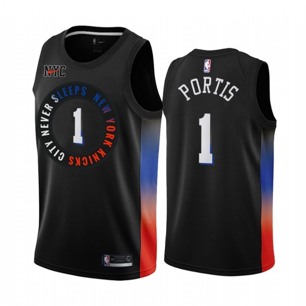 Bobby Portis New York Knicks Black City Edition 2020-21 Jersey