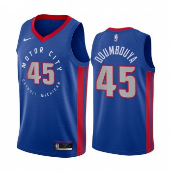 Sekou Doumbouya Detroit Pistons 2020-21 Blue Motor City Edition Jersey